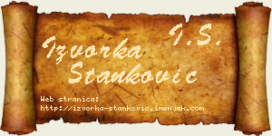 Izvorka Stanković vizit kartica